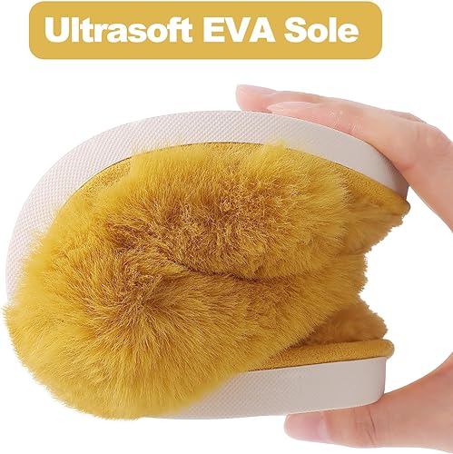 Women's Fuzzy Slippers, House Slippers, Open Toe Slippers Women's Fuzzy Slippers, House Slippers, Open Toe Slippers
